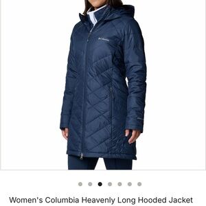 Columbia Women's Deep Blue Quilted Hooded Coat